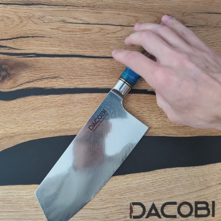 Profesjonalny Tasak C4, stal damasceńska, 19 cm