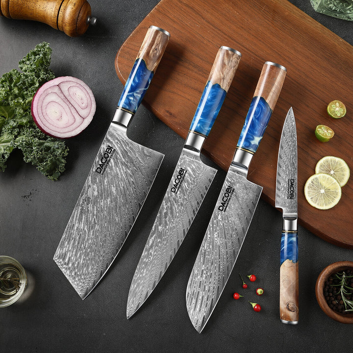 Profesjonalne noże, stal damasceńska, D1