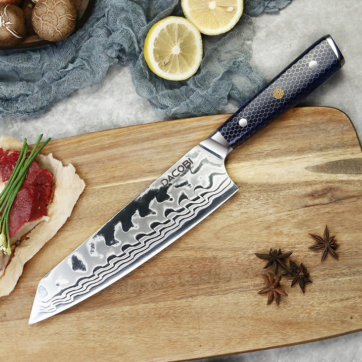 Nóż Kiritsuke C14, stal damasceńska, 21 cm - DACOBI.pl