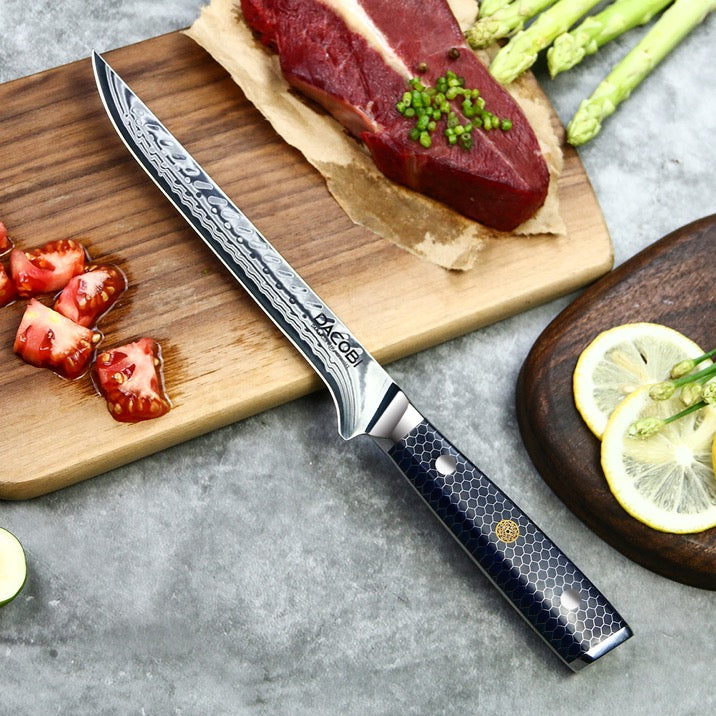 Nóż do filetowania C16, stal damasceńska, 17 cm - DACOBI.pl