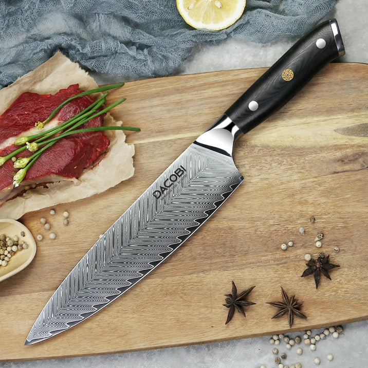 Nóż szefa kuchni C29, stal damasceńska, 20 cm - DACOBI.pl