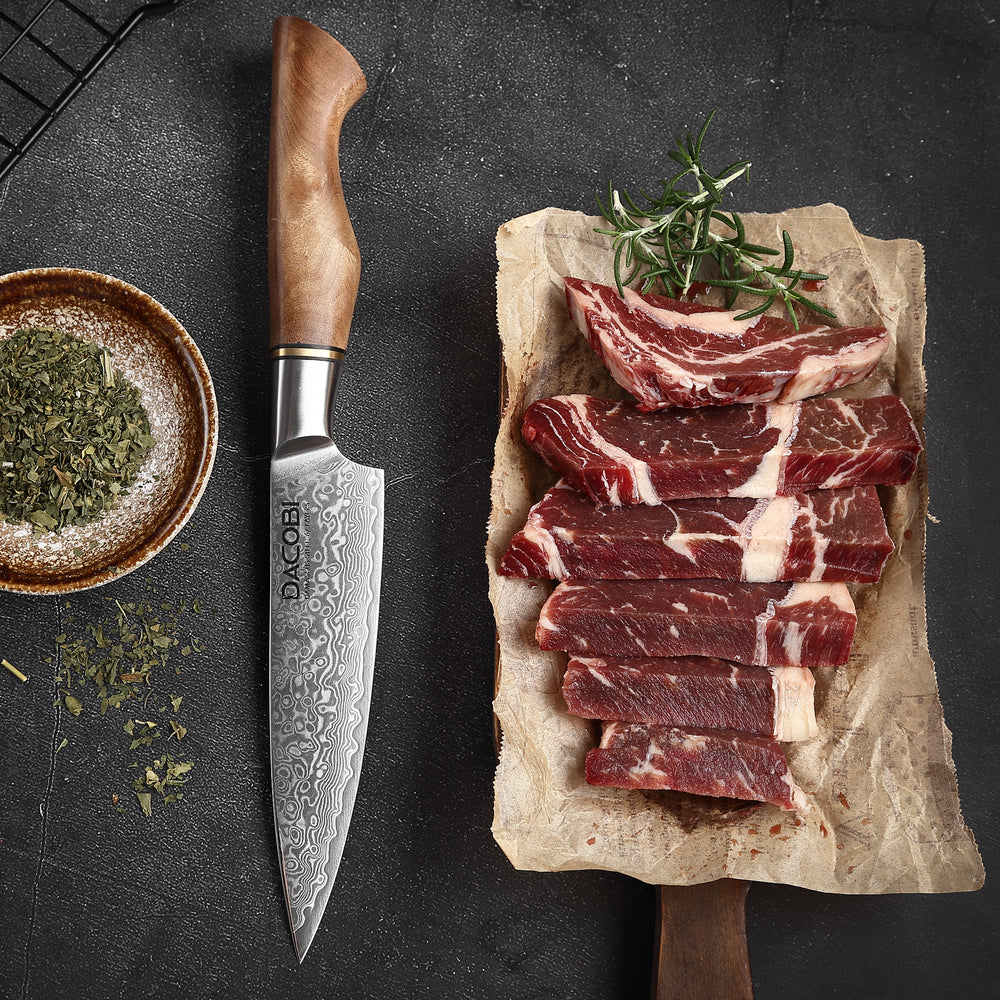 Nóż uniwersalny C32, stal damasceńska, 13 cm - DACOBI.pl