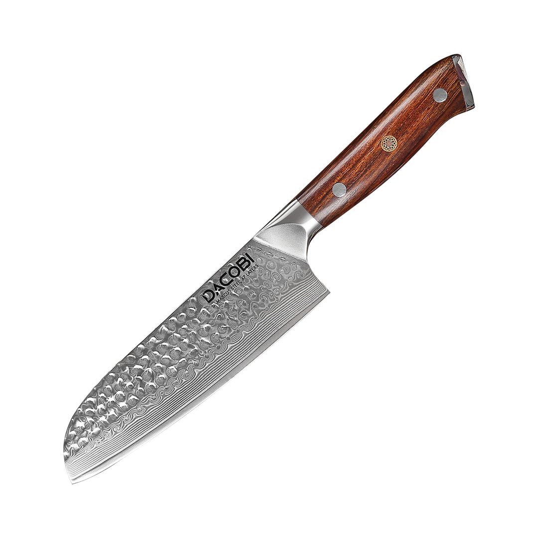 Nóż Santoku C39, stal damasceńska, 18 cm - DACOBI.pl