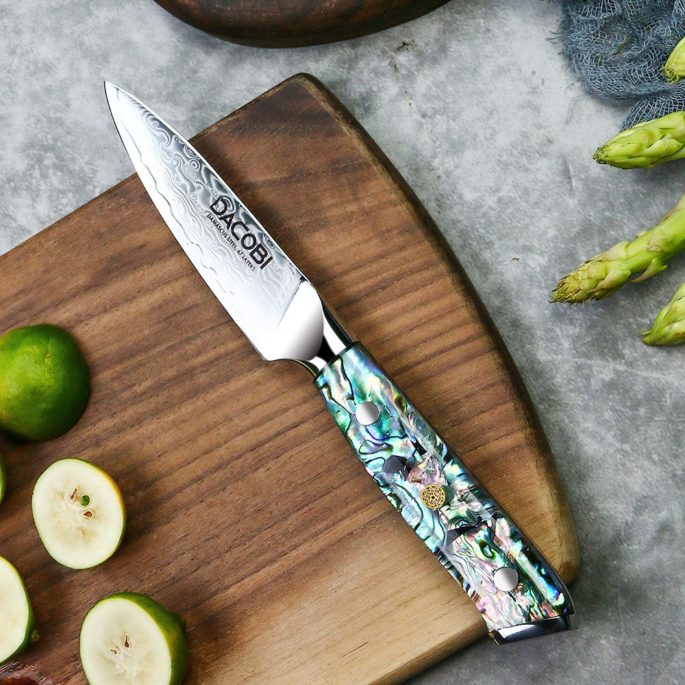 Nóż do obierania C21, stal damasceńska, 9 cm - DACOBI.pl