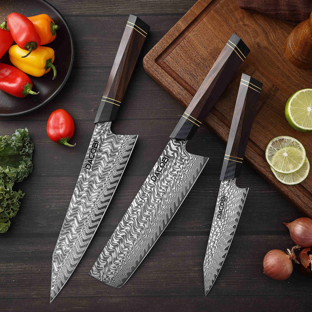 Kolekcja Rin, Noże profesjonalne, 67-warstwowa stal damasceńska