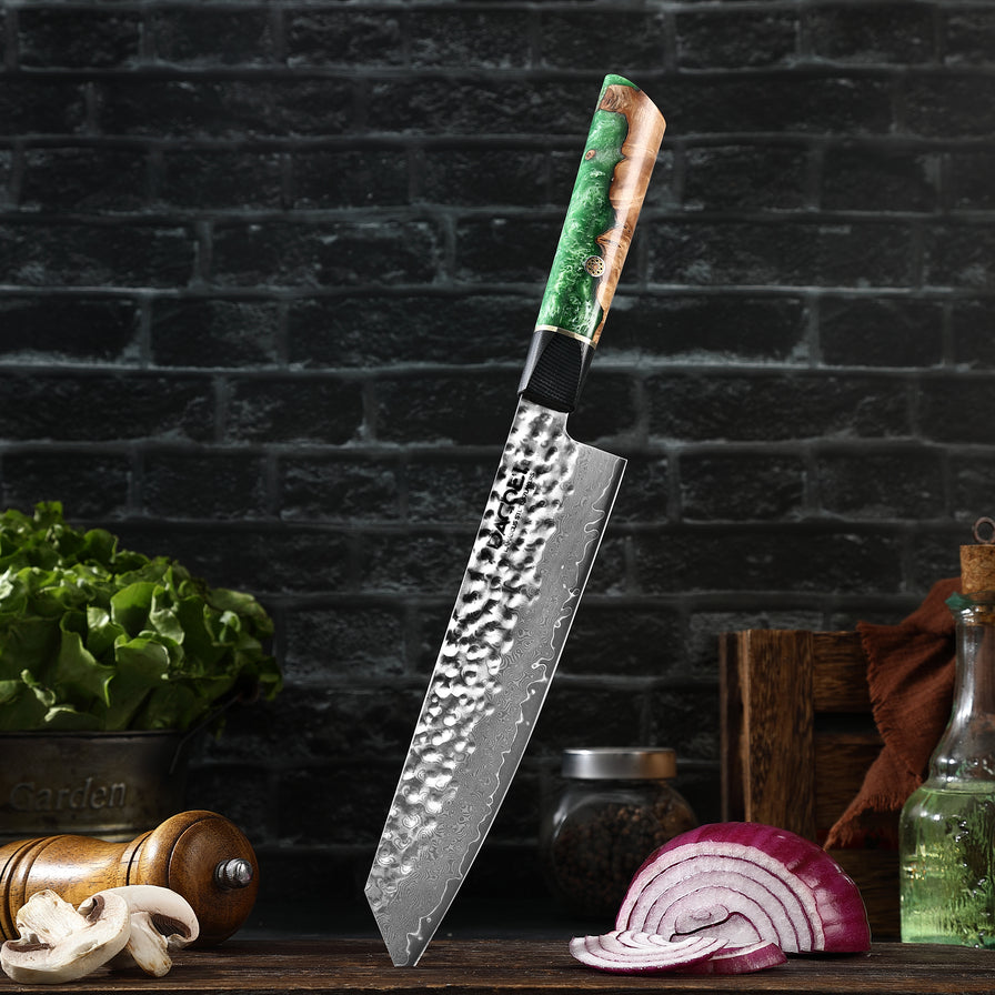 Nóż Kiritsuke C48, stali damasceńska, 21 cm - DACOBI.pl