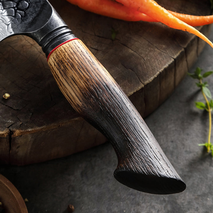 Nóż Santoku C62, stal damasceńska, 19 cm