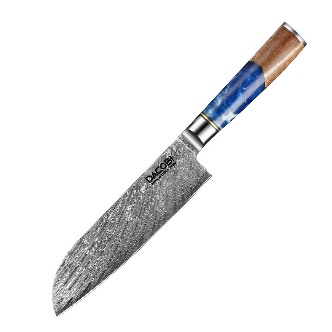 Nóż Santoku C3, stal damasceńska, 18 cm - DACOBI.pl