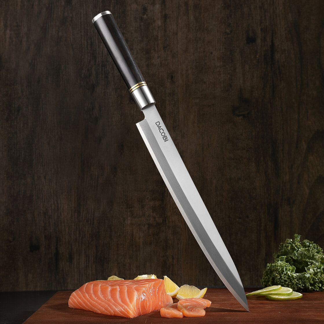 Nóż do sushi Yanagiba C53, drewno hebanowe, 27 cm - DACOBI.pl