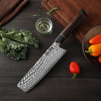 Nóż Nakiri C55, stali damasceńska, 18.5 cm - DACOBI.pl