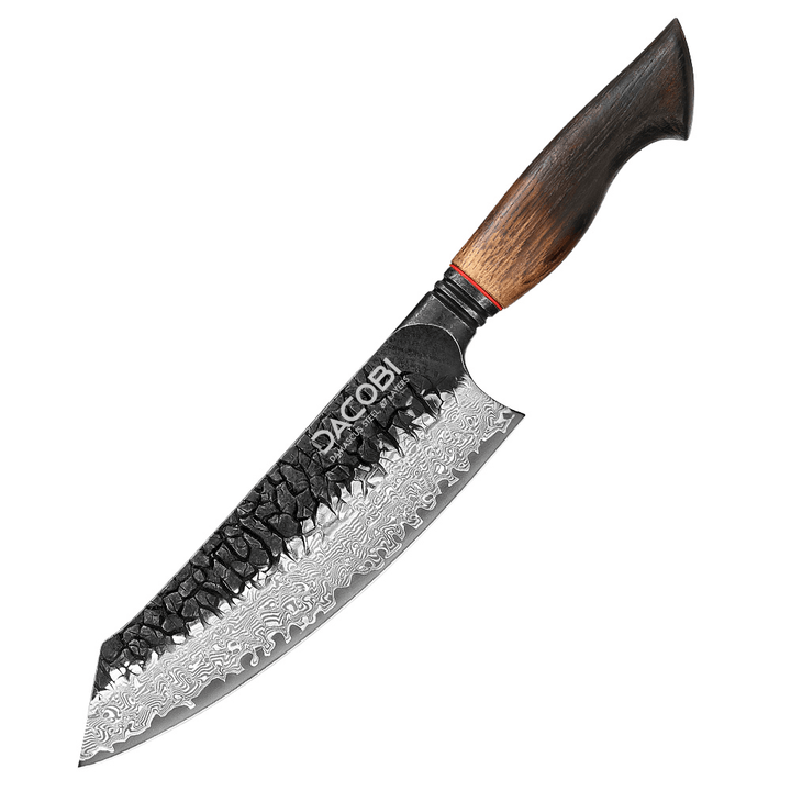 Nóż Santoku C62, stal damasceńska, 19 cm