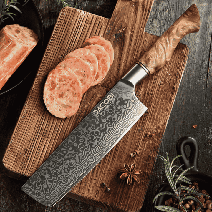 Nóż Nakiri C64, stali damasceńska, 18.5 cm