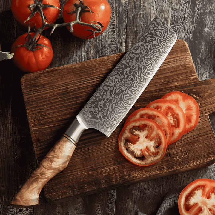 Nóż Nakiri C64, stali damasceńska, 18.5 cm