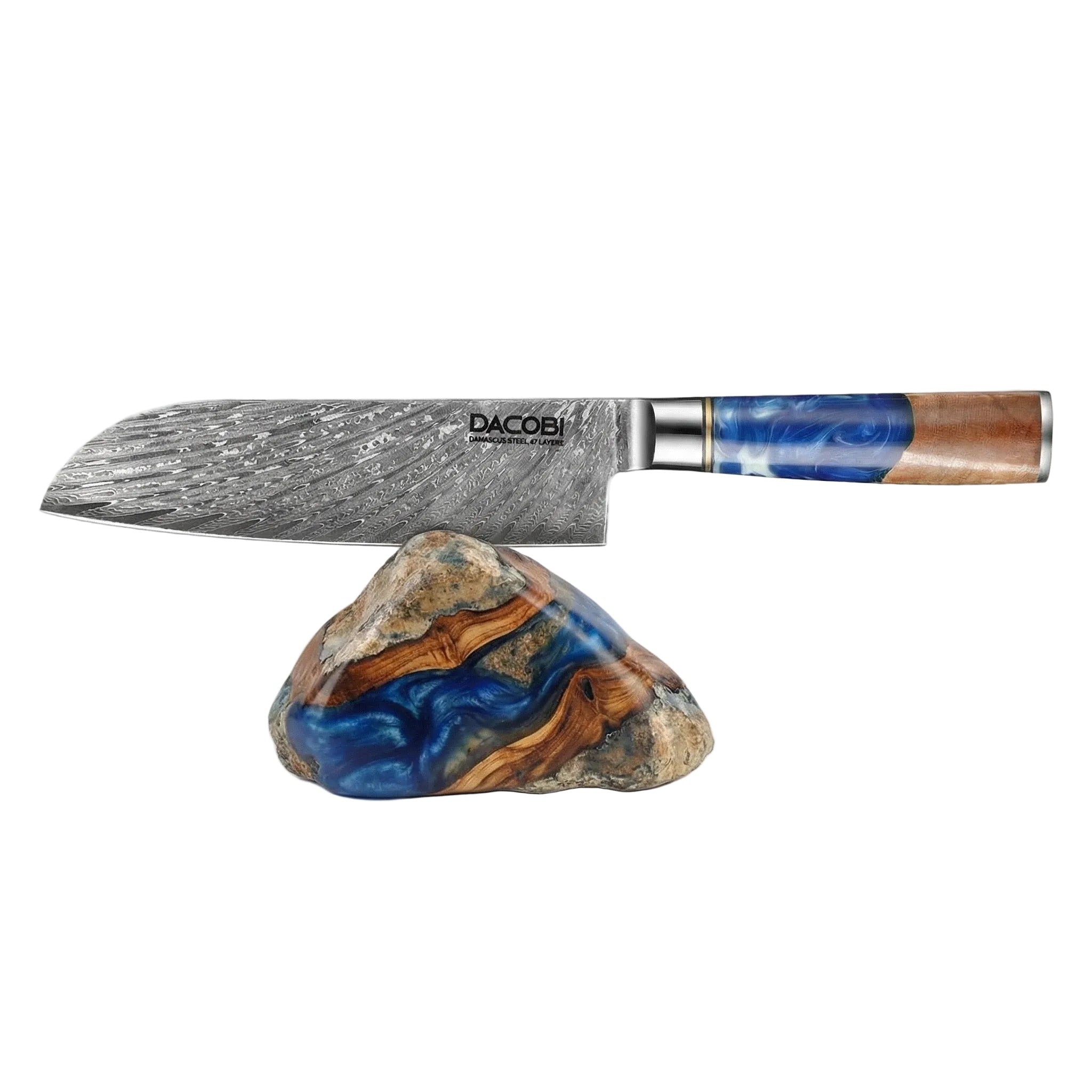 Nóż Santoku C3, stal damasceńska, 18 cm