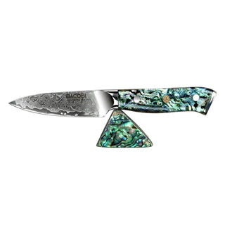 Nóż do obierania C21, stal damasceńska, 9 cm