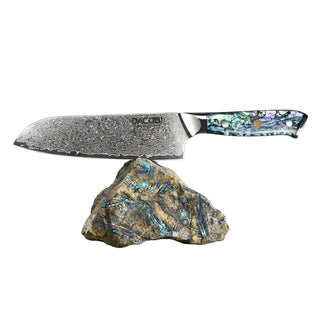 Nóż Santoku C23, stal damasceńska, 18 cm