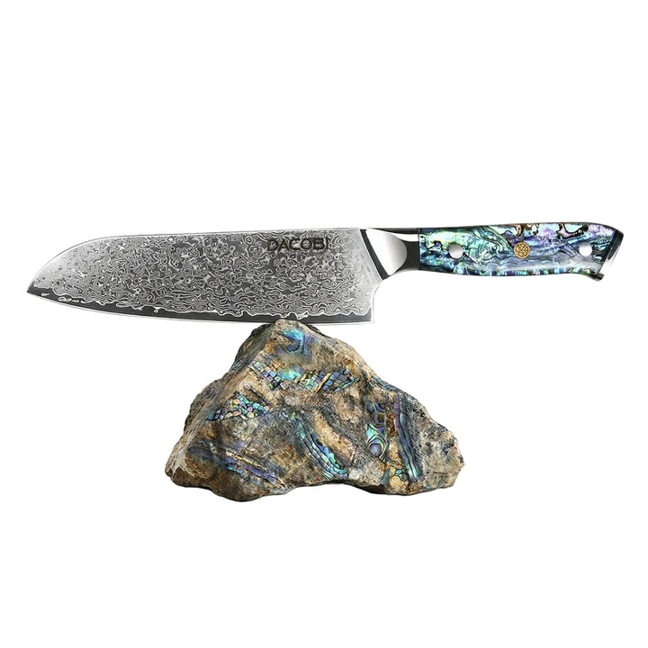 Nóż Santoku C23, stal damasceńska, 18 cm