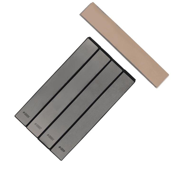 Zestaw diamentowych kamieni do ostrzenia + Przyrząd Strop do polerowania ostrza, S10