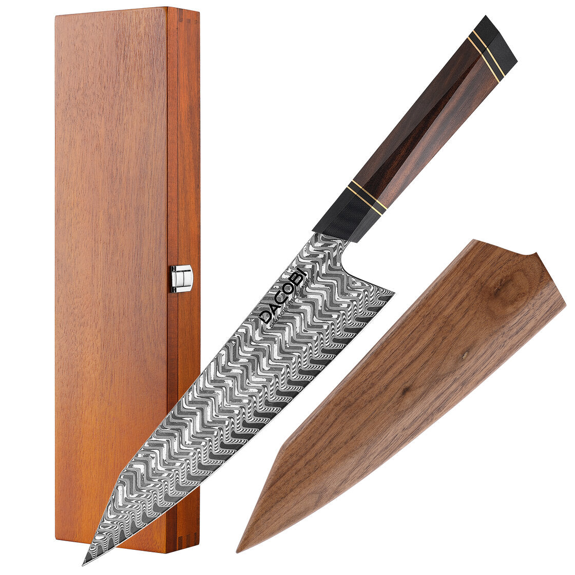 Nóż Kiritsuke C54, stali damasceńska, 21.5 cm - DACOBI.pl