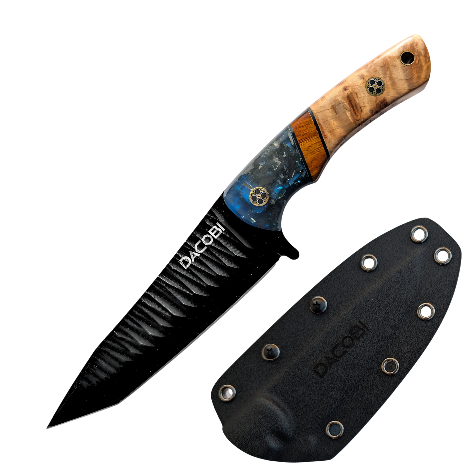 Nóż Gran Paradiso, stal D2, rękojeść z żywicy + pustynia z drewna żelaznego