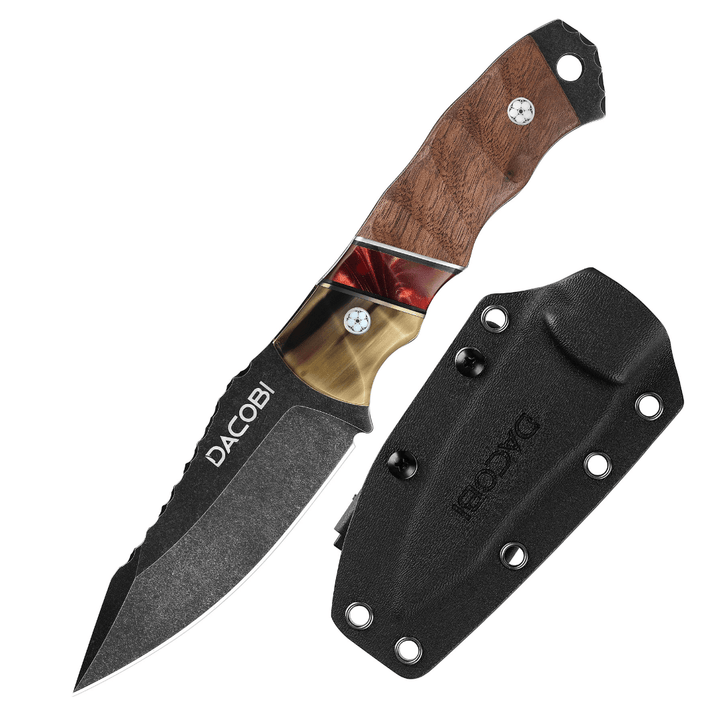 Nóż Grizzly, stal D2, Rękojeść z rogu byka + żywica