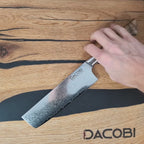 Nóż Nakiri C64, stali damasceńska, 18.5 cm