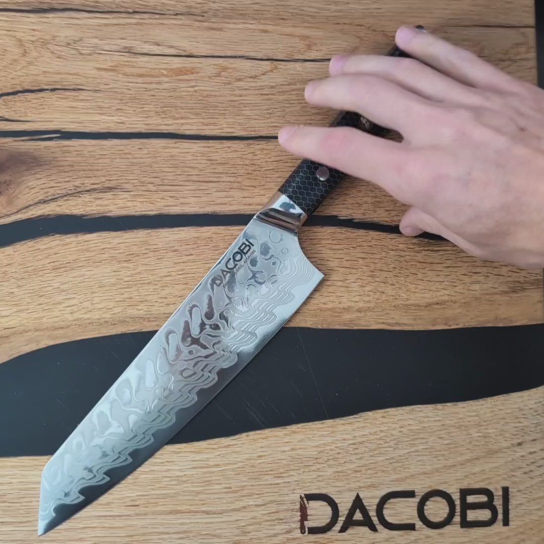 Nóż Kiritsuke C14, stal damasceńska, 21 cm