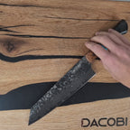 Nóż Kiritsuke C68, stali damasceńska, 20.5 cm