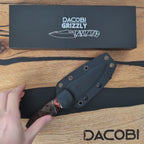Nóż Grizzly, stal D2, uchwyt z poroża + żywica