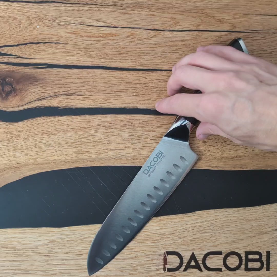 Nóż Santoku C7, stal niemieckiej, 18 cm