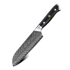 Nóż Santoku C26, stal damasceńska, 17 cm - DACOBI.pl