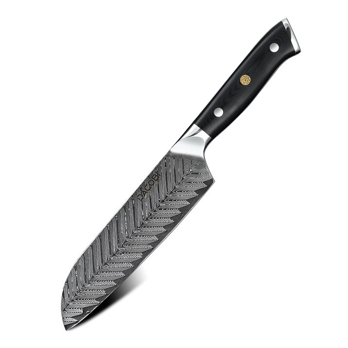 Nóż Santoku C26, stal damasceńska, 17 cm - DACOBI.pl