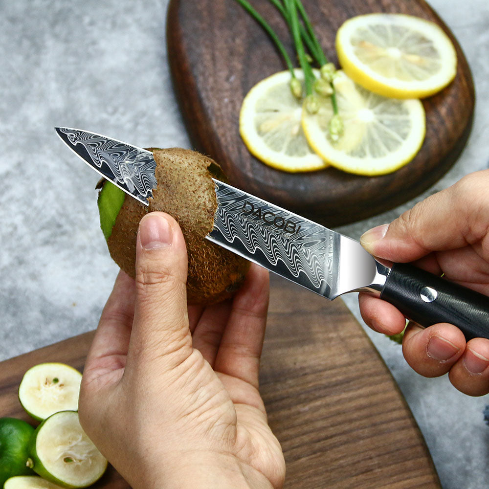 Nóż uniwersalny C27, stal damasceńska, 13 cm – DACOBI.pl