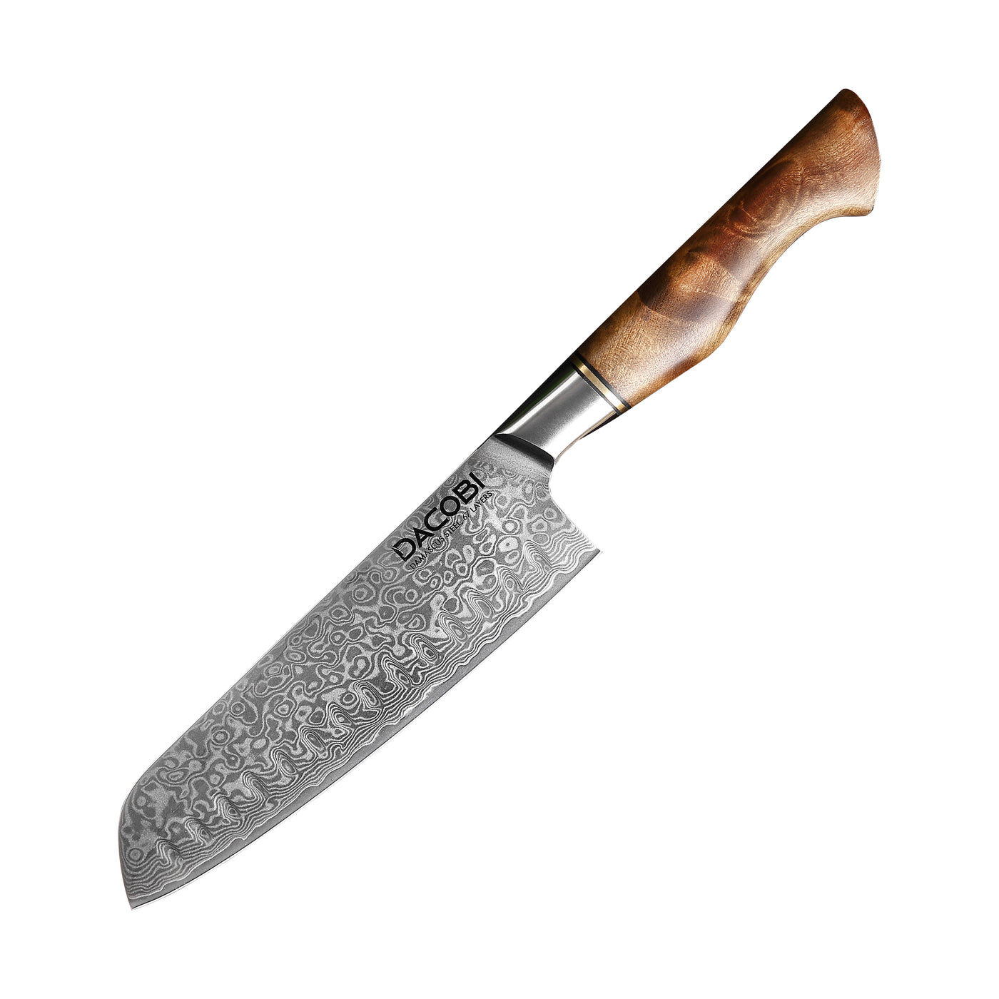 Nóż Santoku C33, stal damasceńska, 18 cm - DACOBI.pl