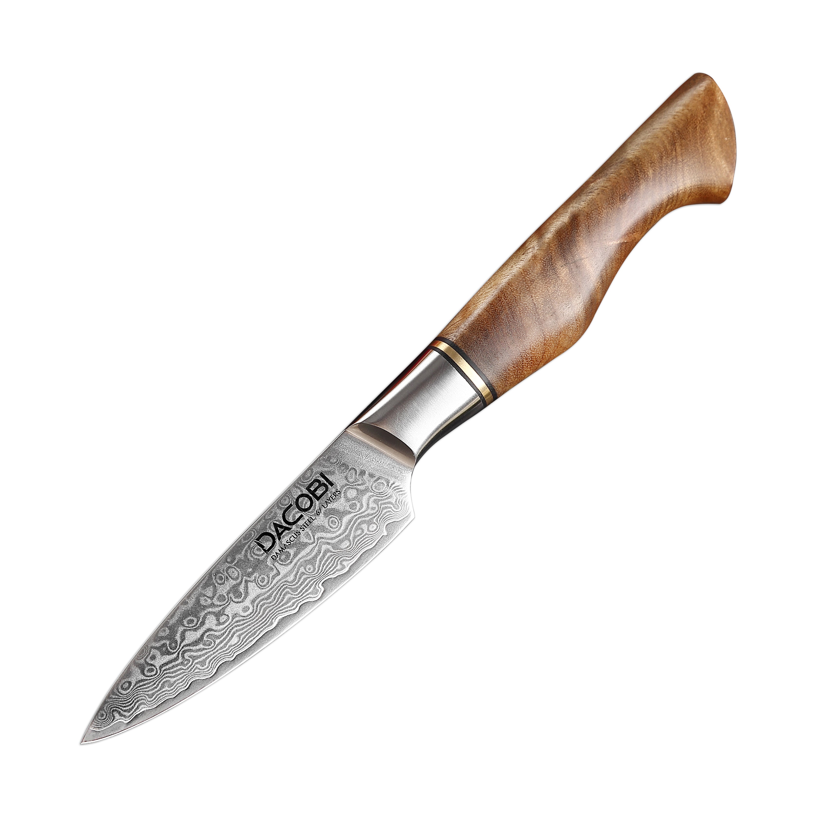 Nóż do obierania C34, stal damasceńska, 9 cm - DACOBI.pl