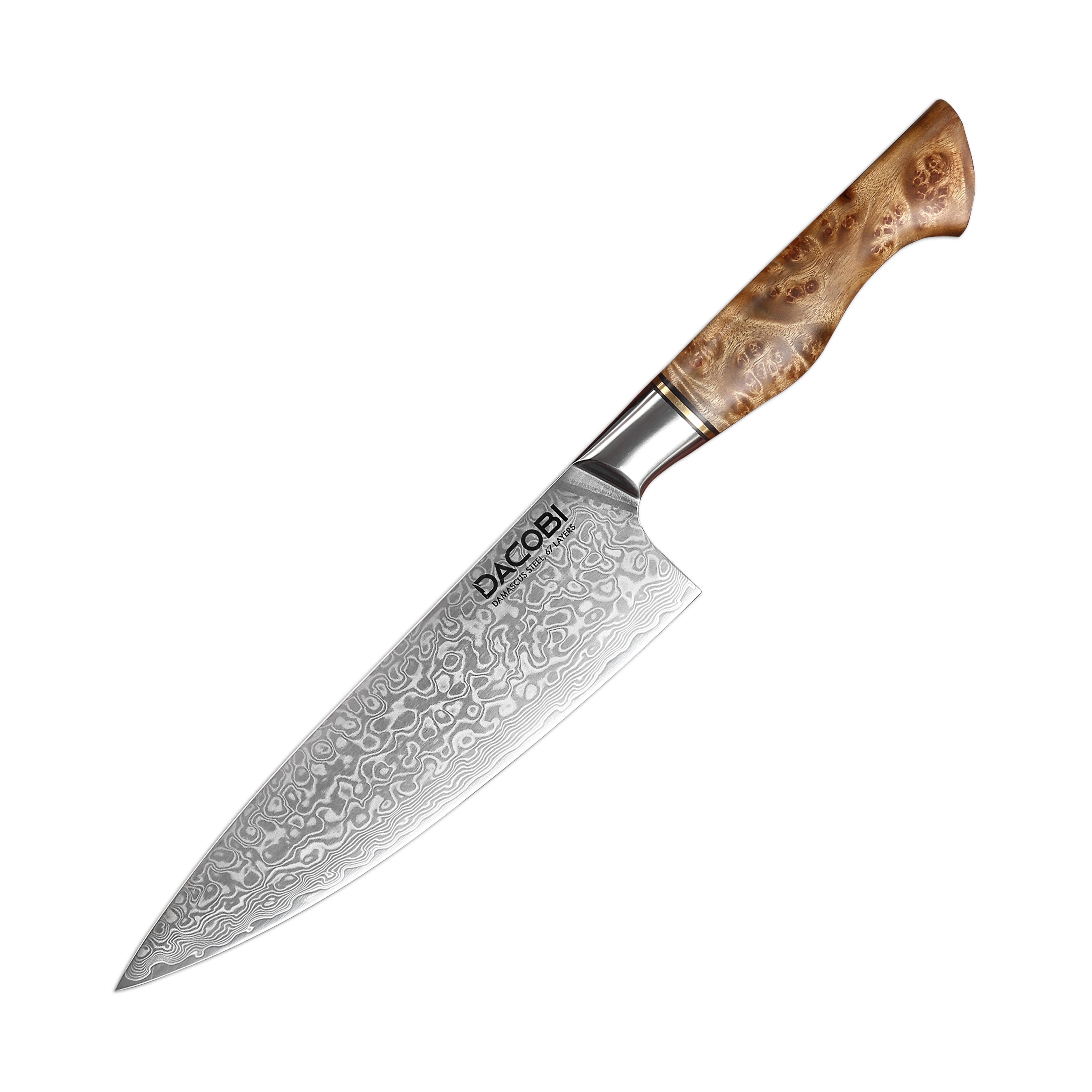 Nóż szefa kuchni C35, stal damasceńska, 21 cm - DACOBI.pl