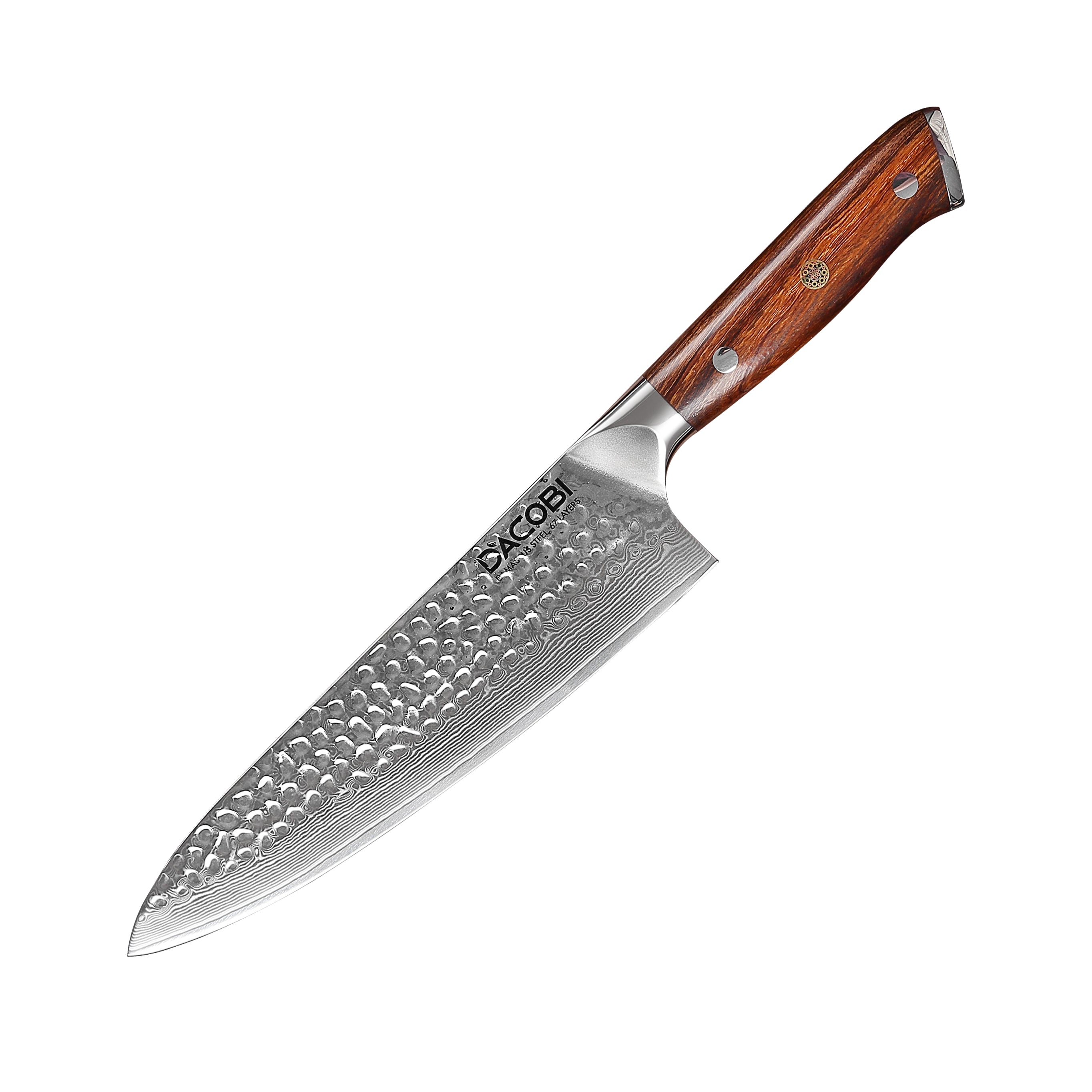Nóż szefa kuchni C40, stal damasceńska, 21 cm - DACOBI.pl