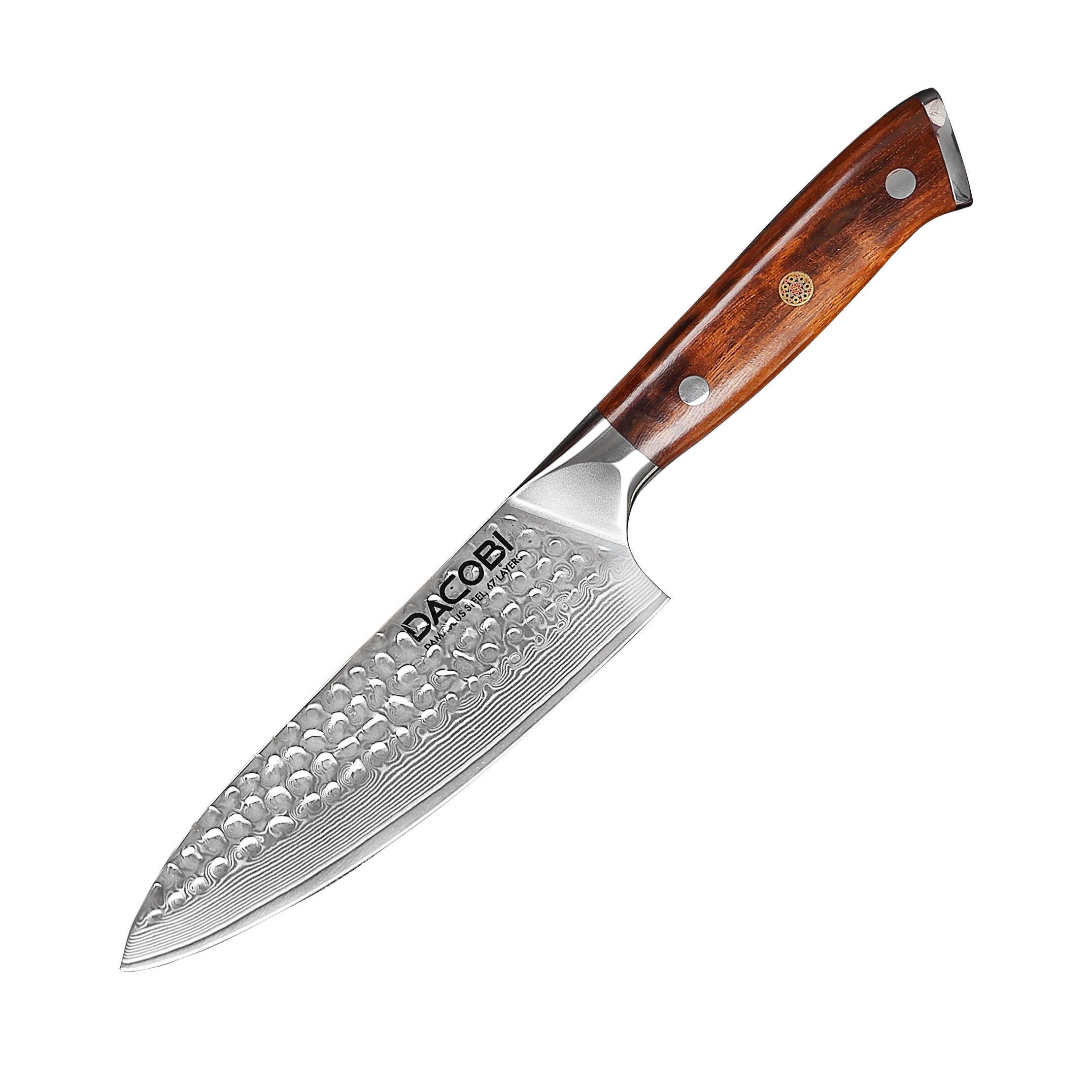 Nóż szefa kuchni C41, stal damasceńska, 16.5 cm - DACOBI.pl