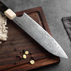 Nóż Santoku C12, stal damasceńska, 20.5 cm - DACOBI.pl