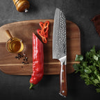 Nóż Santoku C39, stal damasceńska, 18 cm - DACOBI.pl
